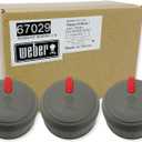 Weber 67029 Set of 3 Main Burner Control knobs Spirit II 310 Series Grills, Model Years 2017 and Newer