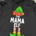 Baseball Elf Family Matching Group Christmas Sporty T-Shirt, Black, XXL
