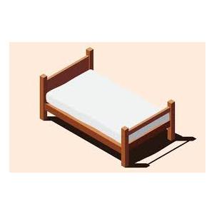 Wooden Bedframe Dark Walnut Colour Unknown Size