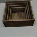 4 pieces wooden cake stands,antique brown cupcake stands for display,12 inches square wooden crates ,wood display risers for wedding,birthday party,Christmas,etc. (Antique Brown)