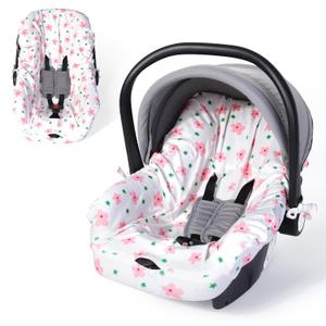 Orzbow Infant Car Seat Cover Liner, 100% Cotton Newborn Carseat Protective Cover, Breathable Prevent Wear & Dirt Suitable Travel Systems (0-12m), Easy to Clean, Machine Washable, Pink