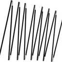 Aluminum Tent Poles Replacement, Black Pre-Assembled Tent Pole, 7001 T6 Heated Camping Tent Rod (20ft 1.3 in 2 Poles)