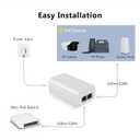Gigabit PoE Injector 48V 15W, Single Port PoE Power Injector for IP Camera, Wireless Access Point, IP Phones, EN15GF