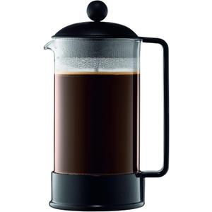 Bodum 34 oz Brazil French Press Coffee Maker, High-Heat Borosilicate Glass, Black - Made in Portugal