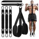 HPYGN Two Foots Pull Up Assistance Bands, Heavy Duty Resistance Band for Pull Up Bar, Adjustable Weight/Size with Fabric Feet/Knee Rest, Bands for Pull Up Assist for Strength Training, Pull Up