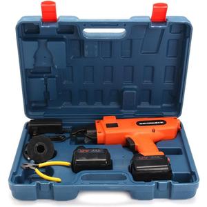 Rebar Tier Tying Machine Automatic Steel Bar Rod Tying Binding Tool Handheld Electric Tying Tools with 2 Rolls of Tying Wires for 30-60mm Steel Strapping