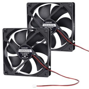 12025 Cooling Fan 120mm x 120mm x 25mm DC 12V 2Pcs Dual Ball Bearings Brushless 2Pin XH2.54 2700RPM