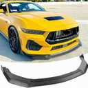 Front Bumper Lip Splitter Spoiler Fit for Ford Mustang S650 2024-2026 Accessories GT/EcoBoost/with Performance Package, Carbon Fiber Look Direct Add-on Application 3pcs Air Dam Chin Body Kit