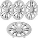 Golf Cart Hubcaps 8", Universal Wheel Covers Hub Caps for Club Car, EZGo, Golf Buggies Size 8 inch (Set of 4 Chrome) (4 Pack Chrome)