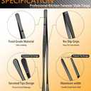 JETKONG 6 Pcs Cooking Tweezer Tongs, 12'' and 6.3" Stainless Steel Kitchen Tweezer Set, Professional Chef Tweezers for Cooking, Repairing, Sea Food, BBQ, Multi-use (Black)