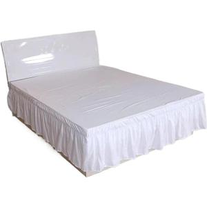 Bed Skirt Bedding Bed Skirt Elastic Bedsheet Bed Cover(White,200x200x40cm)