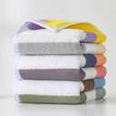 YiLUOMO Yellow Striped Pattern Hand Towels Set of 2 100% Cotton Highly Absorbent Soft Colorful Hand Towel for Bathroom 13 x 29 Inch