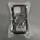 6 x Hualele Magnetic for iPhone 15 Pro Case, Compatible with MagSafe, Military Grade Dropproof Translucent Matte Back Cute Curly Wave Edge Slim Phone Case 15 Pro, Black