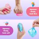 3pack Stress Cube Squishy Stress Balls for Kids Ice Cubes Squishy for Adults Fidget Toy for Your Best Mellow and Chill Square Shape with Filling in Pink Purple Blue for All Age (3pcs)