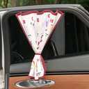 Magnetic Car Sun Shade Curtain for Side Window  Sun Blocker and UV Protector for Baby, Kids, and Pets  Universal Fit with Built-in Magnets for Steel-Framed Door (Magnet-New Alphabet)