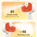 Pet Steam Brush for Dog &Cat, 3-in-1 Self-Cleaning Dog Brush Pet Spray Hair Removal Comb, 2 Spray Modes Rechargeable Deshedding Dog Steam Spray Hair Brush for Shedding Massaging Cleaning (White)