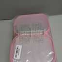 Sanwuta 6 Pcs Clear Hard Zipper Case Plastic Zipper Pouches Transparent Makeup Bag Pencil Case Pouches Toiletry Diaper Bag for Travel Toy Storage Organizer Bins(Pink,7.87 x 5.9 x 2 Inch)