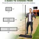 Lawn Leveling Rake for Yard Soil, 7FT Adjustable Handle Heavy Duty Leveler Tool, Anti-Flip Design for Golf Courses & Lawns45"x10" Rake