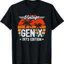 Gen X 1973 - Generation X 1973 Birthday - Gen X Vintage 1973 T-Shirt, L, Black