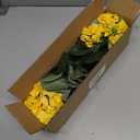 TURNMEON Artificial Geraniums Flowers for Outdoors Summer Decoration, 4 Bundles Fake Flowers Silk Yellow Flowers UV Resistant No Fade Faux Plants for Planter Gardens Table Porch Indoor Cemetery Decor