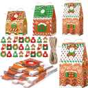 Woanger 24 Empty Advent Calendar Boxes to Fill, Christmas DIY Advent Calendar 24 Days Countdown Gift Xmas Gingerbread House Candies Treats Boxes for 2025 Xmas Holiday Decor, (Classic Style)