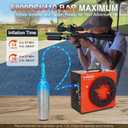 PCP Air Compressor, Max 5800 PSI / 40 MPa,350W High Pressure Portable Pump, Water & Air Cooling, Dual Auto-Stop Gauge, 12V DC & 110V AC, for Air Rifles, Paintball Tanks, HPA Cylinders, Orange
