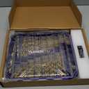 276pc Titanium Twist Drill Bit Set with S2 Bits 135 Tip High Speed Steel, Size from 1/16" up to 1/2", Ideal in Wood Cast Iron Aluminum Alloy Plastic Fiberglass, Clear Lid Case