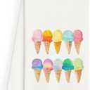 2 x WFSM Ice Cream Gifts Kitchen Towels - Summer Kitchen Towels, Ice Cream Decor Hand Towel, Summer Decor Decorative Towel, 1624 Inches