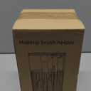 Makeup Brush Holder with Lid, One-Hand Press Open/Close Mechanism Cosmetic Tools Organizer, Clear Waterproof Dustproof Make Up Storage for Vanity, Bathroom Countertop-Black-Red Ball