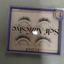 Velour Effortless Self Adhesive Eyelashes (2-Pack), Reusable Pre Glued Strip Lashes, No Trim Needed Lash Strips, Press On Eyelashes No Glue Needed, Lightweight Adhesive Eyelash Strips