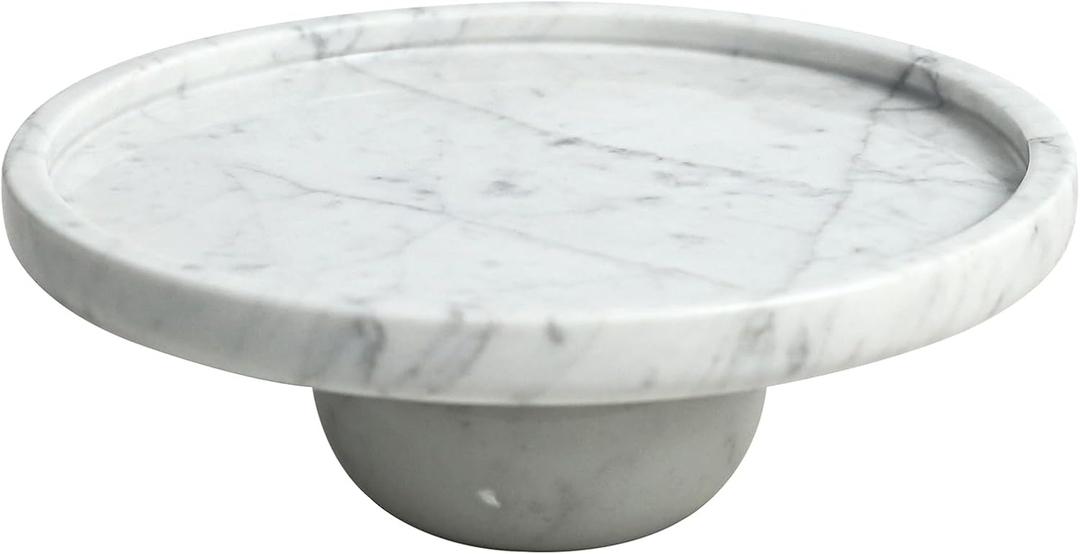 Preciousness Marble Decorative Tray for Home Decor,Living Room Decor,Coffee Table Decor,Decorative Tray for Living Room Decor, Kitchen Table Decor or Serving Tray (7", Carrara-white 19)