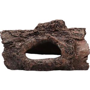 5.31" Resin Aquarium Decor | Tree Trunk Pet Hideout w/Climbing Platform | for Bearded Dragons/Geckos/Snakes/Fish | Tank Shelter & Natural Landscaping