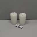 Homemory Dripping Wax Flameless Candles, Battery Operated Candles with Remote Control and Timers, LED Pillar Candles, Electric Fake Candles, 3" x 6", Set of 2