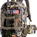 YVLEEN Hunting Backpack, Waterproof Camo Hunting Packs for Men, Durable Large Capacity Hunting Day Pack for Rifle Bow Gun (Wild Leaves Camo)