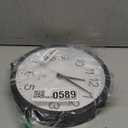 AKCISOT Atomic 10 Inch Wall Clock Analog Clocks for Indoor Kitchen, Battery Operated Clock for Bedroom Office Classroom Living Room(Black)