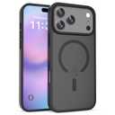 Thrdy. Slim Magnetic Case Compatible with iPhone 17 Pro Max Shockproof Translucent Protective Cover, Compatible with MagSafe, Wireless Charging Support, Drop & Full Camera Protection, Black