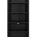 83.4" Tall Wood Bookcase with light strip,5-Tier Decor Bookshelves with Adjustable Shelves,Storage Organizer for CDs/Books/Movies, Free Standing
