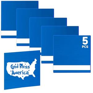Bocolon 5PCS Laser Engraving Double Color ABS Plastic Sheet,Two-Tone Laserable Engraving Plastic Sheets for Name Badge,Office Label,Laser Artistic Product,Size 11.73" x 11.73",Brushed Blue/White