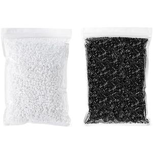 Fuse Beads, 2500 Black and 2500 White Melty Beads, Compatible with Perler and Hama, 2 Pack