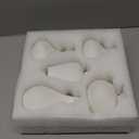 White Ceramic Bud Vase Set of 5, Small Vase for Modern Home Decor, Mini Pottery Vases, Boho Decorative Vase for Living Room Fireplace, Centerpiece Table Decorations