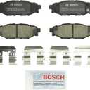 BOSCH BC1114 QuietCast Premium Ceramic Disc Brake Pad Set - Compatible with Select Subaru BRZ, Crosstrek, XV Crosstrek, Forester, Impreza, Legacy, Outback, WRX; REAR
