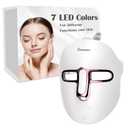 Red Light Therapy Mask for Face, 7 Colors LED Face Mask Light Therapy At Home, Led Face Mask Light Therapy-White