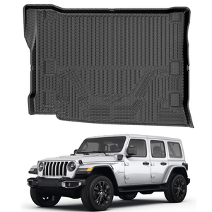 Mixsuper Cargo Liner for 20212025 Jeep Wrangler 4XE, All Weather Cargo Mat for Wrangler 4XE Rear Trunk Liner Black (Not for 2 Door or JL Unlimited Models)