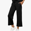 SAMPEEL for Women Summer Outfits Tops Wide Leg Crop Pants Vacation Travel Outfits M Woman's Pants Black