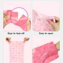 3 x Dog Poop Bags Rolls, 128 Count (8 Refills) - 60% Recycled Plastic Baby Powder Scented - Leak Proof, Extra Thick Waste Bag with Easy-Peel Sticker (Pink)