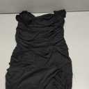 SELINK Women's Off Sholuder/Tank Top Bodycon Ruched Midi Elegant Cocktail Party Dress Black-L