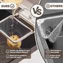 2 Pack Suction Cup Sink Strainer with Net, Suction Cup Sink Strainer Mesh Bags, Sink Strainer Basket for Food Waste Suction Cup, Suction Cup Sink Strainer With Mesh Bag Drainer Basket, 200 Pack Net