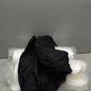 Chair Cushions for Dining Chairs, 2" Thick Seat Cushions for Kitchen Chairs, D-Shaped Chair Pads with Washable Cover, Ties and Non Slip Backing, 17'' x 16'', Set of 6, Black