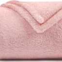 Plush Fleece Throw Blanket for Couch and Bed, Fluffy Fuzzy Cozy Queen-Size Soft Blankets All Season Use (60x80 Inches,Pink)