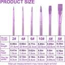 6pcs Paint Brushes for Acrylic Painting, Nylon Watercolor Brushes Kit, Acrylic Paint Brush Sets for Acrylics Watercolor Gouache Oil Painting- Purple